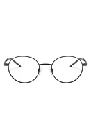 Polo Ralph Lauren 51mm Round Optical Glasses in Dark Gunmetal at Nordstrom