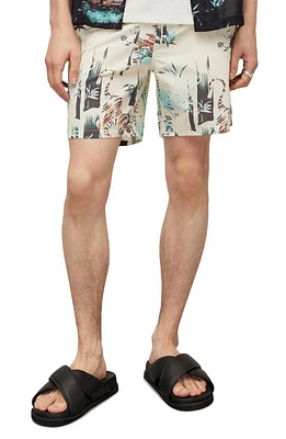 AllSaints Tagise Swim Trunks in Ecru at Nordstrom, Size Xx-Large