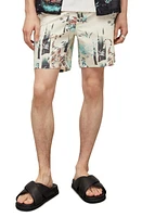 AllSaints Tagise Swim Trunks in Ecru at Nordstrom, Size Xx-Large