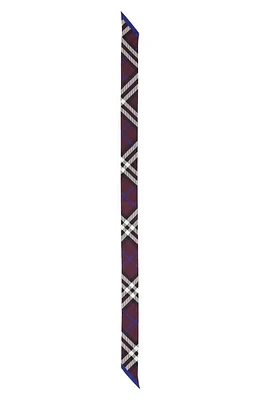 burberry Reverse Check Silk Twilly Scarf in Pansy at Nordstrom