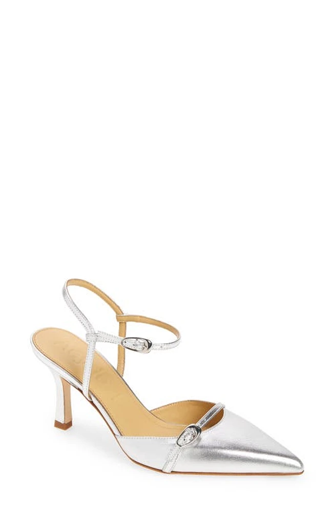 aeyde Marianna Pointed Toe Pump Silver at Nordstrom,