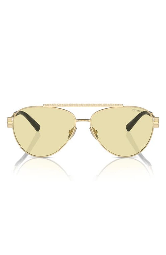 Tiffany & Co. 59mm Polarized Pilot Sunglasses in Pale Gold at Nordstrom