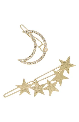 Ettika Celestial Set of 2 Barrettes in Gold at Nordstrom