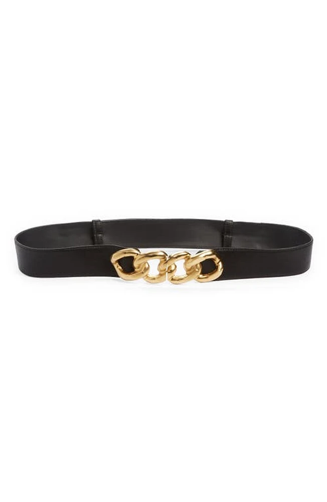 Raina Jaclyn Chain Buckle Belt in Black at Nordstrom