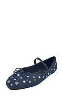 Kenneth Cole New York Myra Stud Mary Jane Flat Denim Fabric at Nordstrom,