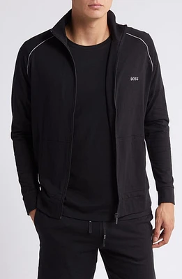 BOSS Mix Match Zip Jacket Black at Nordstrom,