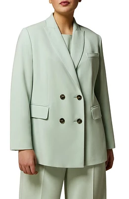 Marina Rinaldi Double Breasted Cady Jacket Pastel Green at Nordstrom,