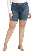 Silver Jeans Co. Sure Thing High Waist Cutoff Denim Shorts in Indigo at Nordstrom, Size 24W