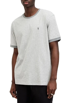 AllSaints Harris Cotton Ringer T-Shirt Grey Marl at Nordstrom,