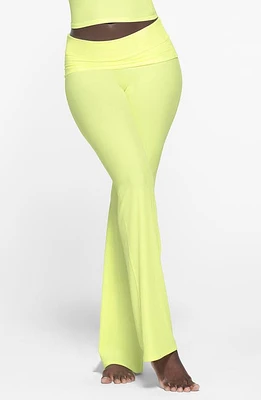 SKIMS Soft Lounge Foldover Rib Pants Lemonade at Nordstrom,