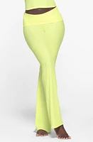 SKIMS Soft Lounge Foldover Rib Pants Lemonade at Nordstrom,