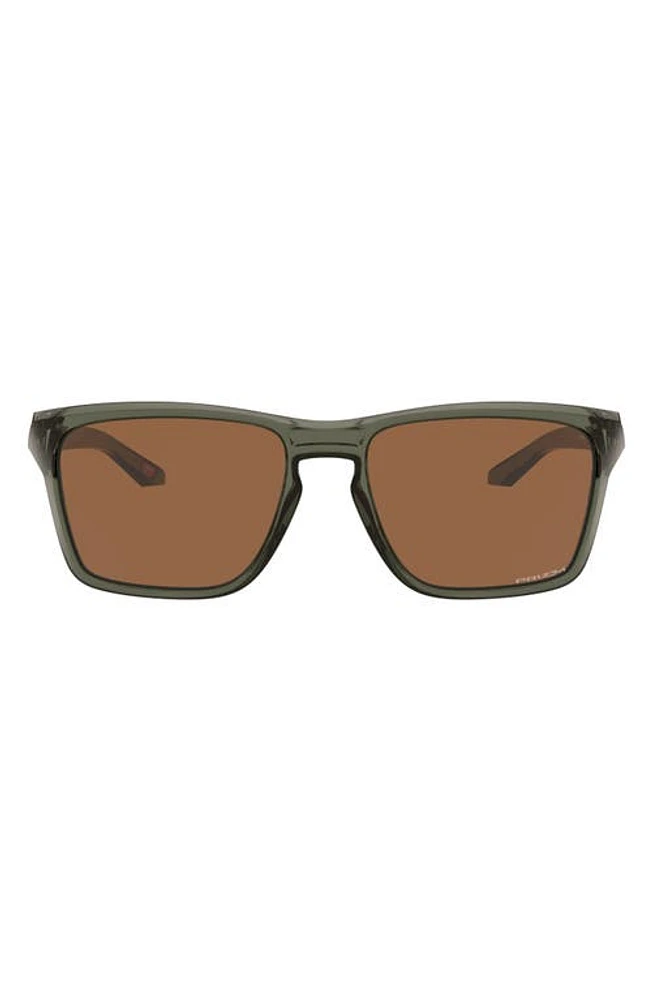 Oakley Sylas 60mm Prizm Rectangular Sunglasses in Olive at Nordstrom