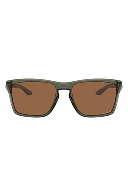 Oakley Sylas 60mm Prizm Rectangular Sunglasses in Olive at Nordstrom