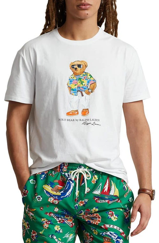 Polo Ralph Lauren Bear Graphic T-Shirt White Beach Club at Nordstrom,