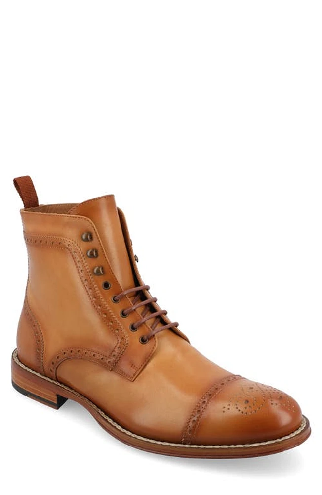 TAFT The Noah Brogue Cap Toe Boot Honey at Nordstrom,