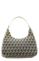 MANGO Logo Jacquard Shoulder Bag in Ecru at Nordstrom