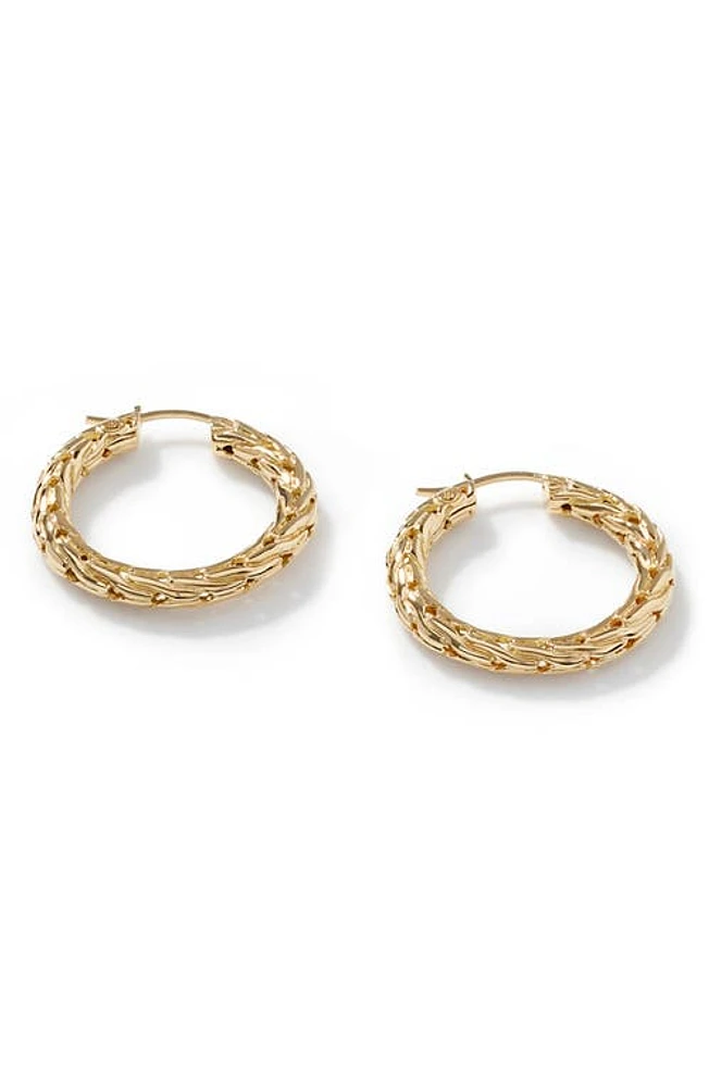 John Hardy Classic Chain Small Hoop Earrings in Gold at Nordstrom