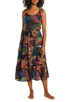 La Blanca Sunlit Soiree Tiered Crepe Cover-Up Dress in Multi at Nordstrom, Size Large