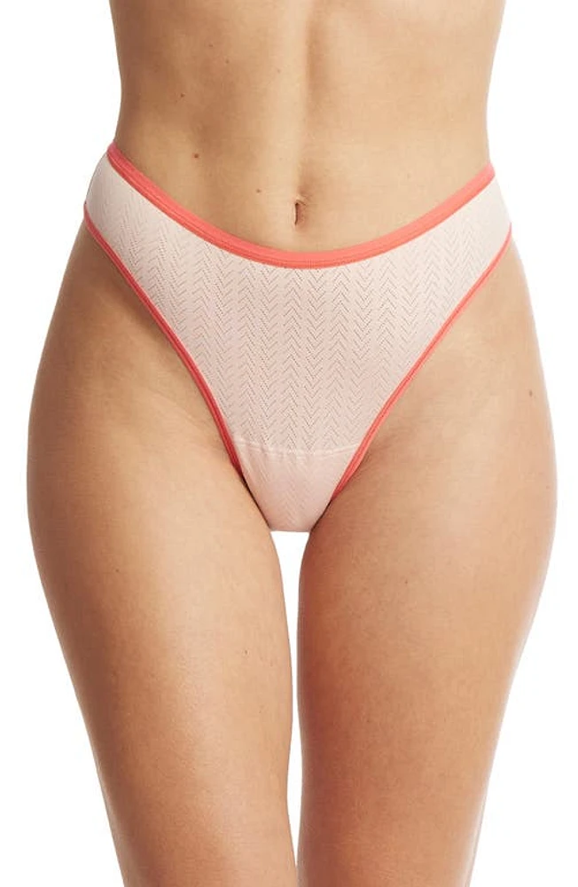 Hanky Panky Movecalm Natural Rise Thong Summerplum/morning Glory at Nordstrom,