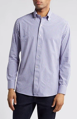 Peter Millar Crown Crafted Cole Check Performance Button-Down Shirt at Nordstrom,