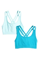 zella Kids' Assorted 2-Pack Strappy Seamless Bras at