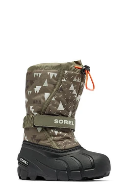 SOREL Flurry Weather Resistant Snow Boot Stone Green/Black at Nordstrom, M