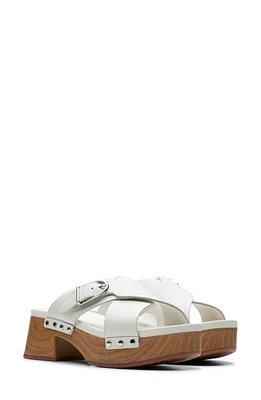 Clarks(r) Sivanne Walk Sandal Off White Lea at Nordstrom,