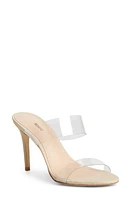 Schutz Ariella Stiletto Sandal Beige Transparent Vinyl Fabric at Nordstrom,