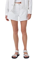 AGOLDE Parker Long Relaxed Organic Cotton Denim Shorts Dough at Nordstrom,