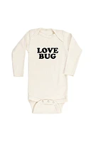 Tenth & Pine Love Bug Organic Cotton Bodysuit Natural at Nordstrom