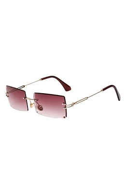 Fifth & Ninth Miami 58mm Rectangle Sunglasses in Gold/Berry at Nordstrom