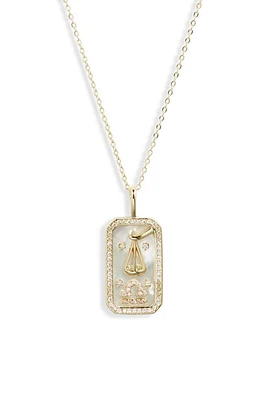 Melinda Maria Zodiac Pendant Necklace in Gold-Libra at Nordstrom