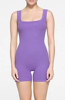 SKIMS Stretch Cotton Rib Romper at Nordstrom,