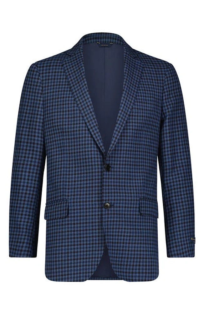 Brooks Brothers Hopsack Regent Fit Wool Sport Coat Nvymultigingham at Nordstrom,