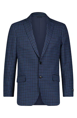 Brooks Brothers Hopsack Regent Fit Wool Sport Coat Nvymultigingham at Nordstrom,