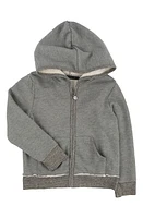 Miki Miette Kids' Indigo Zip Hoodie Vintage Grey at Nordstrom,