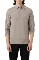 Bugatchi Long Sleeve Stretch Cotton Knit Polo at Nordstrom,