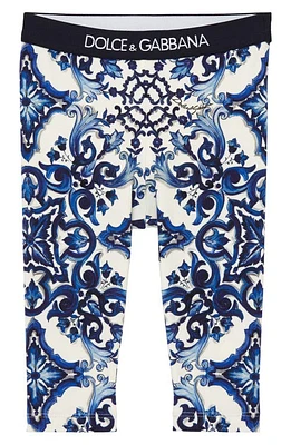 Dolce & Gabbana Majolica Print Leggings in Hx3Tn Maiolica 1 at Nordstrom, Size 6-9M