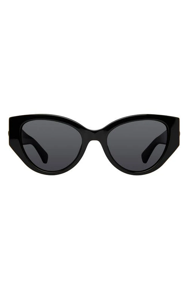 Kurt Geiger London Shoreditch 53mm Gradient Round Sunglasses in Black/Gray at Nordstrom