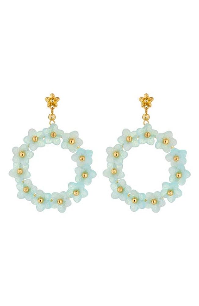 Ted Baker London Wildel Flower Statement Earrings in Gold Tone/Mint at Nordstrom