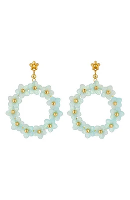 Ted Baker London Wildel Flower Statement Earrings in Gold Tone/Mint at Nordstrom