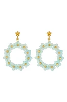 Ted Baker London Wildel Flower Statement Earrings in Gold Tone/Mint at Nordstrom