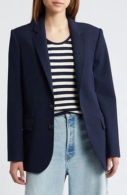 FRAME Everyday Twill Blazer Navy at Nordstrom,