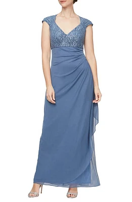 Alex Evenings Cap Sleeve Empire Waist Evening Gown at Nordstrom,