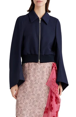 Dries Van Noten Volendo Bell Sleeve Jacket Navy 509 at Nordstrom, Us