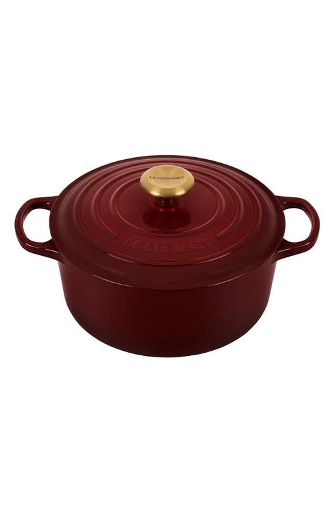 Le Creuset /-Quart Signature Round Enamel Cast Iron French/Dutch Oven in Rhone at Nordstrom