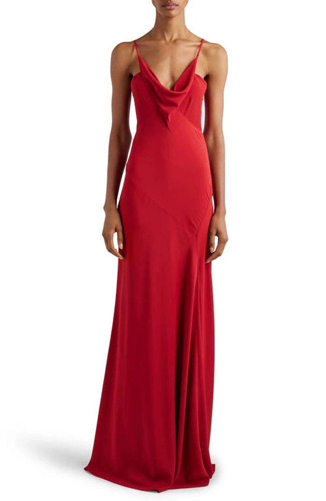 Isabel Marant Kapri Cutout Cowl Neck Gown Scarlet Red at Nordstrom, Us