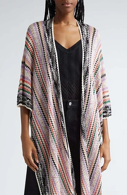 Missoni Chevron Knit Cape in Purple at Nordstrom