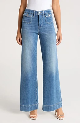 FRAME Le Slim Palazzo Patch Pocket Wide Leg Jeans Doris at Nordstrom,