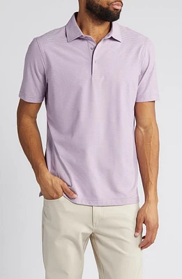 Scott Barber Pinstripe Technical Jersey Polo Grapeade at Nordstrom,